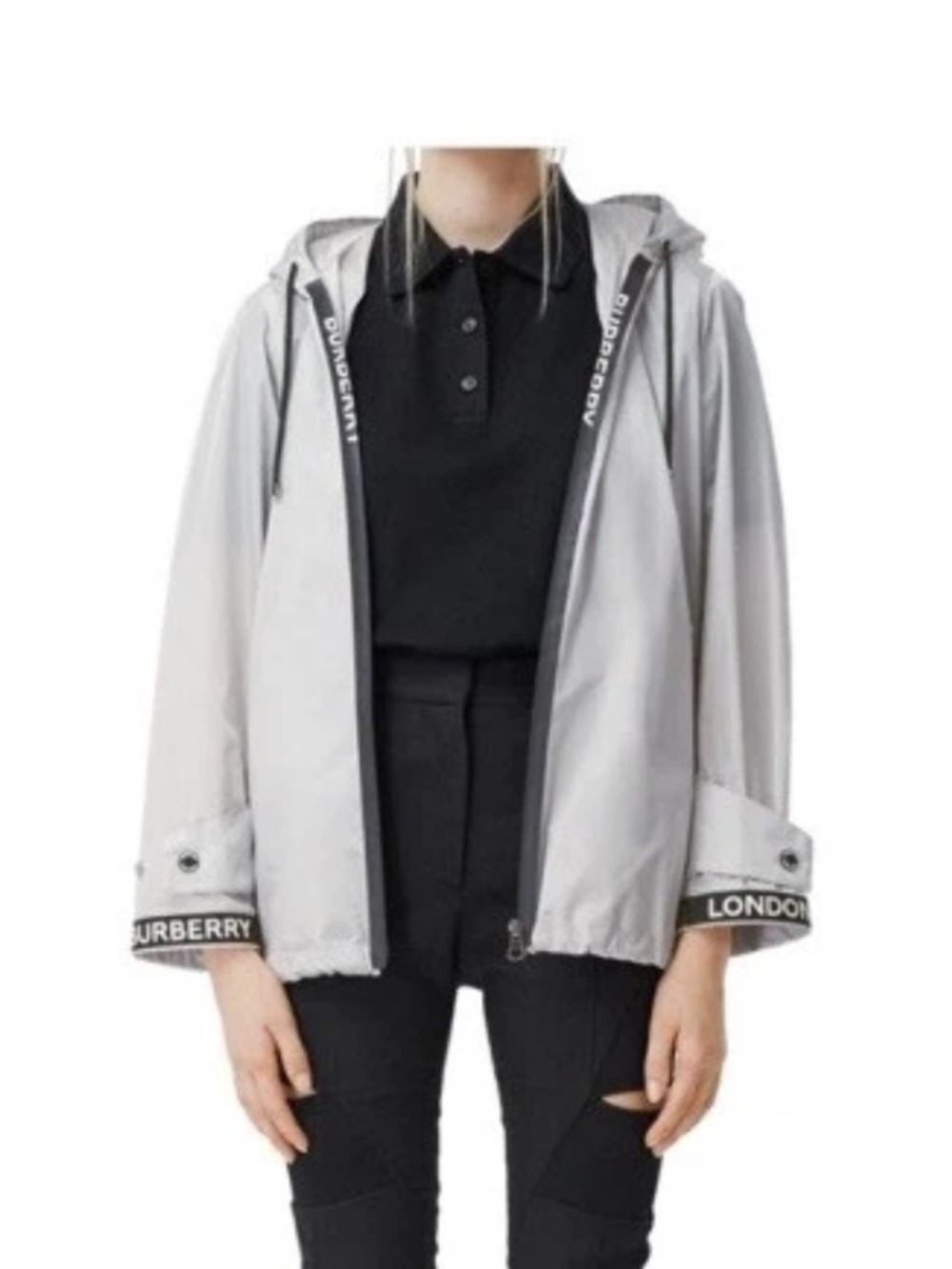BURBERRY Logo Tape ECONYL Hooded Jacket